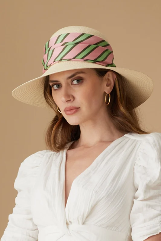 Natural straw hat for women with eco-friendly materials and breathable design -Juniper Panama