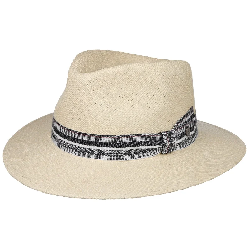 Natural fiber straw hat for women with sustainable materials and eco-friendly style -Zandrico Traveller Panama Hat by Lierys