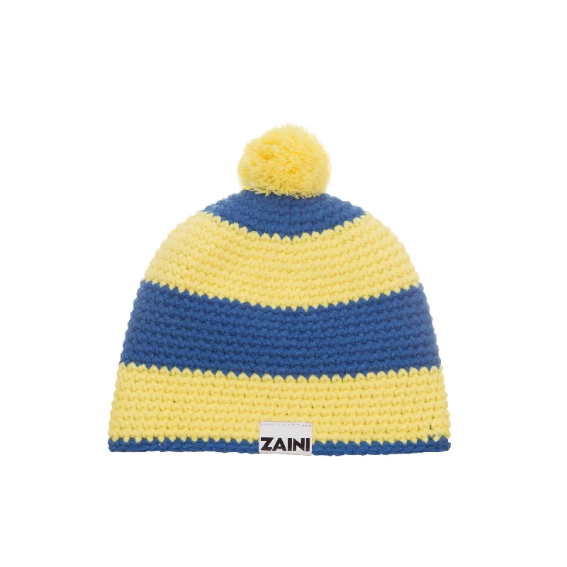 Sports team cap with bold logo front -Drummond Fleece Lined Snug Bobble Hat