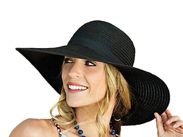 Lightweight straw beach hat for women with a simple design for sun protection -Aria Ladies Sun Hat