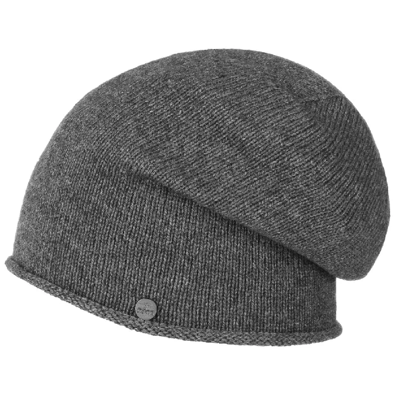 Washed cap with soft vintage feel -Merino Cashmere Beanie by Lierys