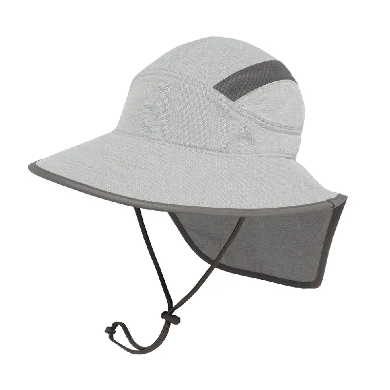 Elegant straw hat for women with ribbon detail and graceful finish -Sunday Afternoons Hats Kids Ultra Adventure Sun Hat - Light Grey