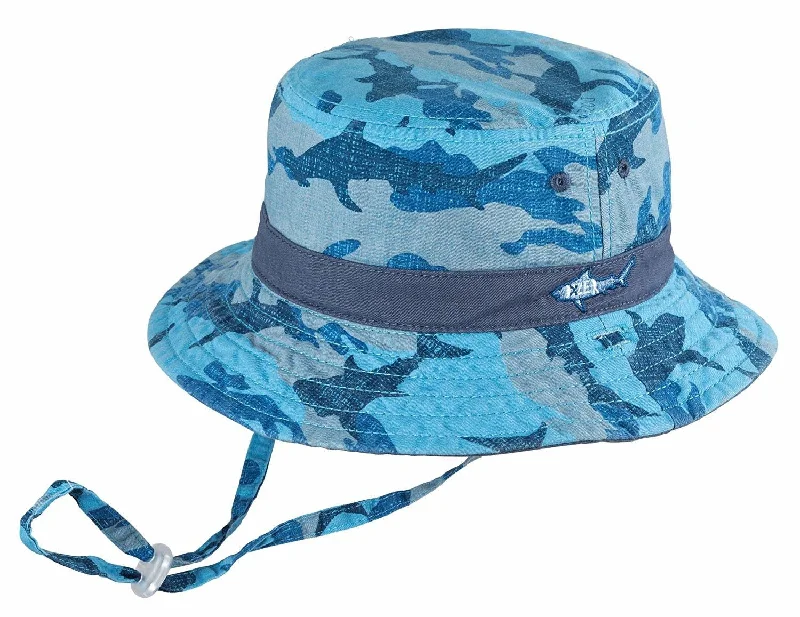 Appliquéd Bucket Hat for Creativity -Dozer Boys Bucket Reef - Blue