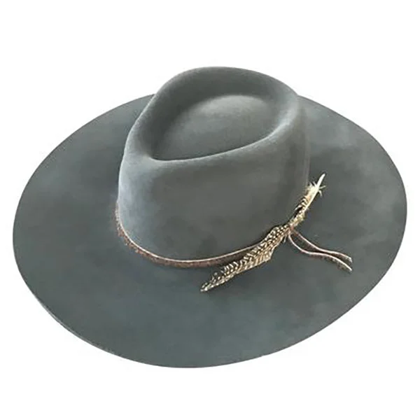 Lightweight felt hat with adjustable band fit -MONTANA FELT FEDORA WASHED BLACK