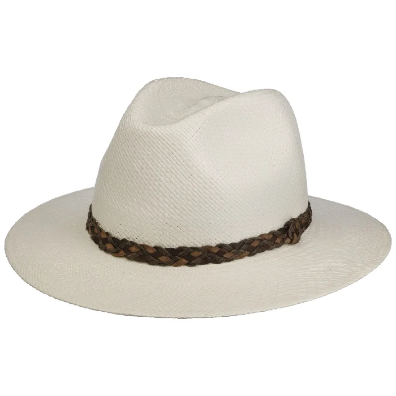 Trendy straw fedora hat for women with a modern, chic look for summer -Adventure Ready Panama Straw Hat