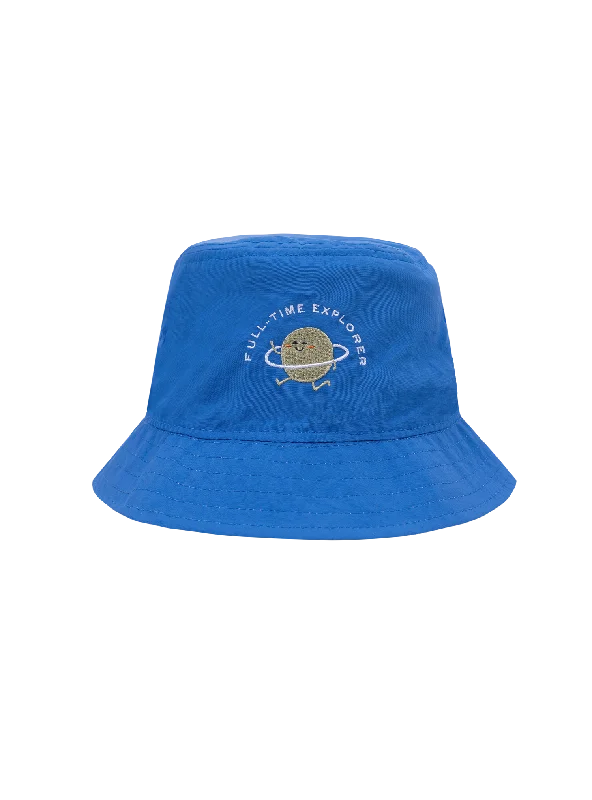 Picnic Bucket Hat for Outing -Kids Bucket Hat (Full Time Explorer Marlin)