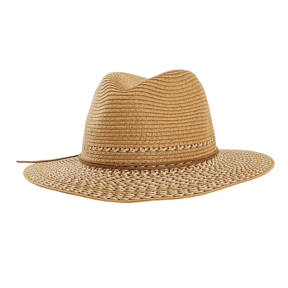 Fun straw hat for kids with vibrant patterns and playful accents -Tobago | Womens Braided Straw Sun Hat