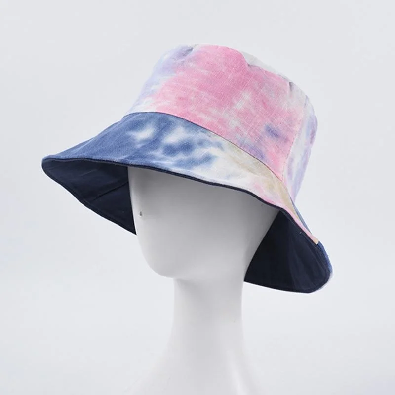 Patchwork Bucket Hat for Unique -Reversible Tie Dye Bucket Hat