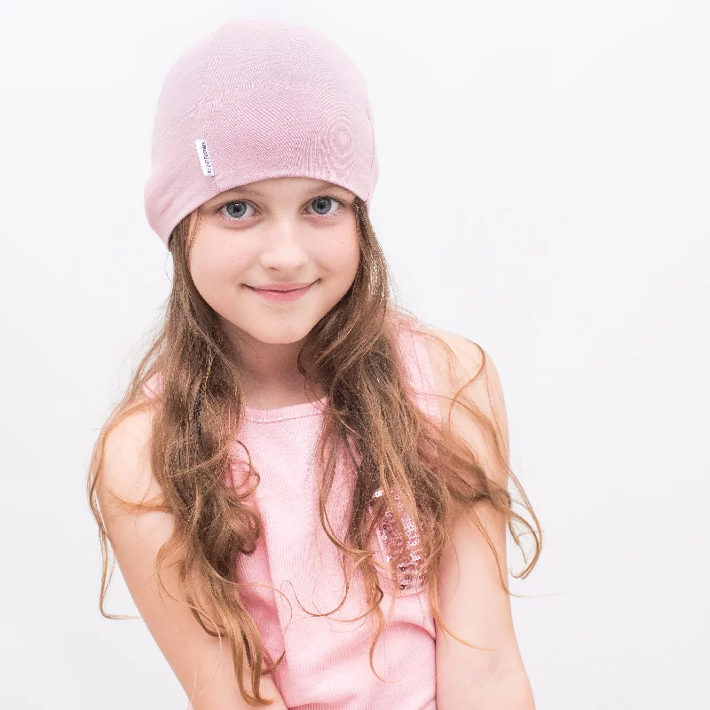 Embroidered name cap for unique personal touch -Rose Pink Girl Bold Beanies Hat