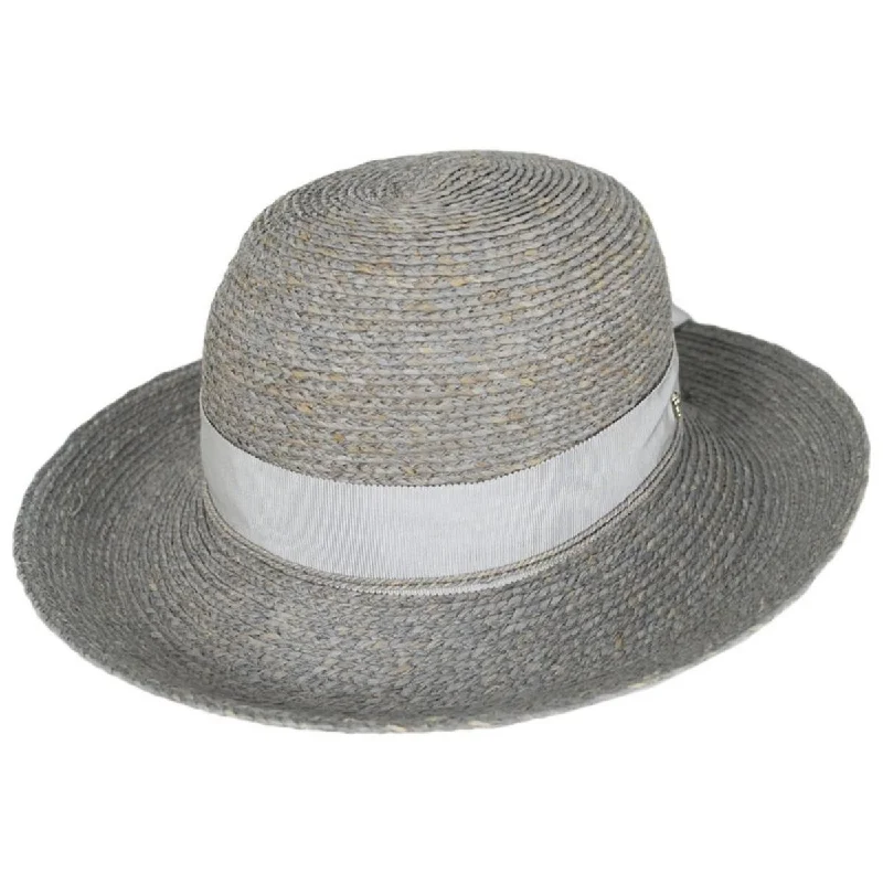 Eco-friendly straw hat for women with sustainable design and natural fibers -Newport Raffia Straw Sun Hat