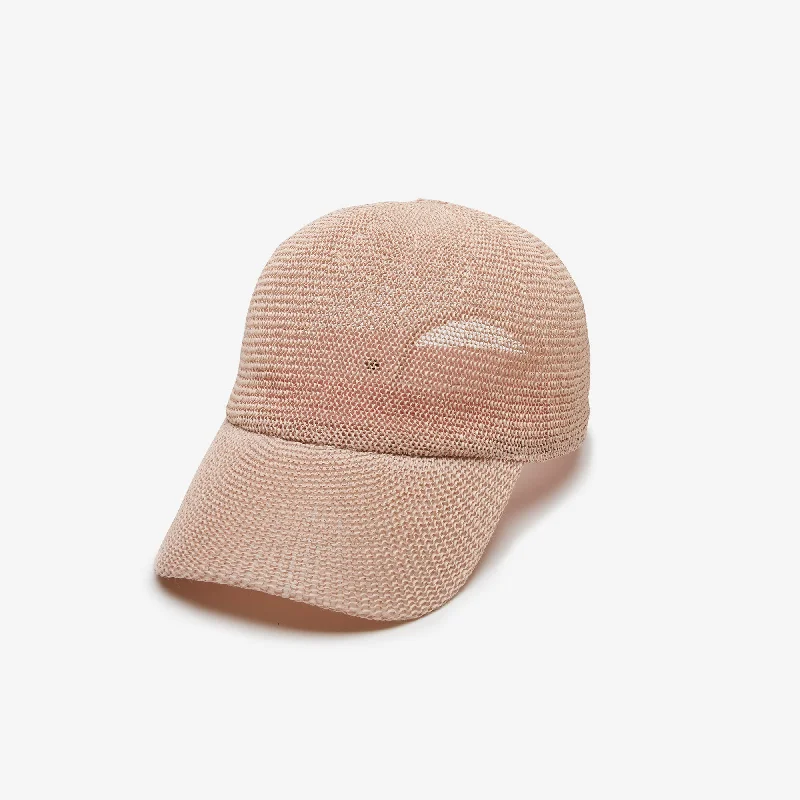 Durable straw hat for men with wide brim for outdoor adventures and protection -Paula in Blush Rose