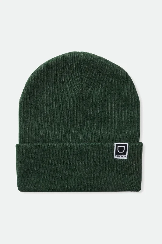 Washed cap with soft vintage feel -Harbor Beta Watch Cap Beanie - Pine Needle