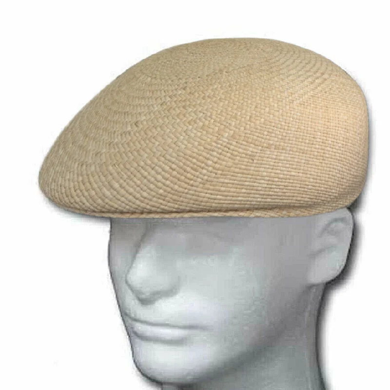 Comfortable straw hat for women with wide brim and adjustable fit -Genuine Ascot Montecristi Panama Hat Handwoven In Ecuador - Flat Cap