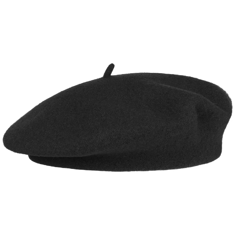 Premium leather cap with stitched logo detail -Kids Beret by Barascon