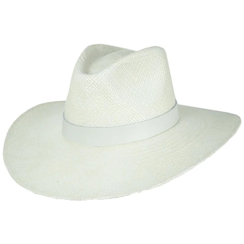 Warm felt hat with plush interior lining -Harper Panama Straw Fedora Hat