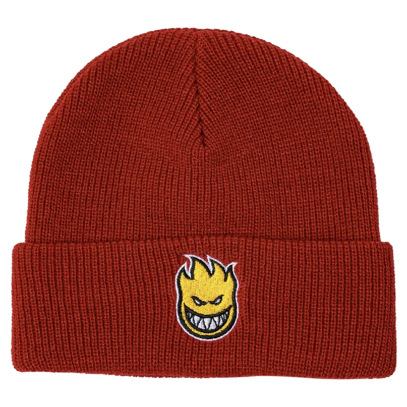 Black snapback cap for sharp modern looks -Spitfire - Bighead Fill Cuff Beanie Dark Red/Gold