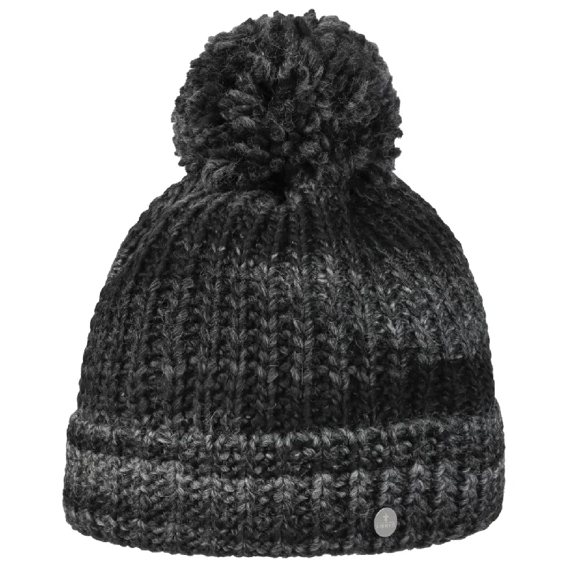 Classic cap with simple logo embroidery -Finja Bobble Hat by Lierys