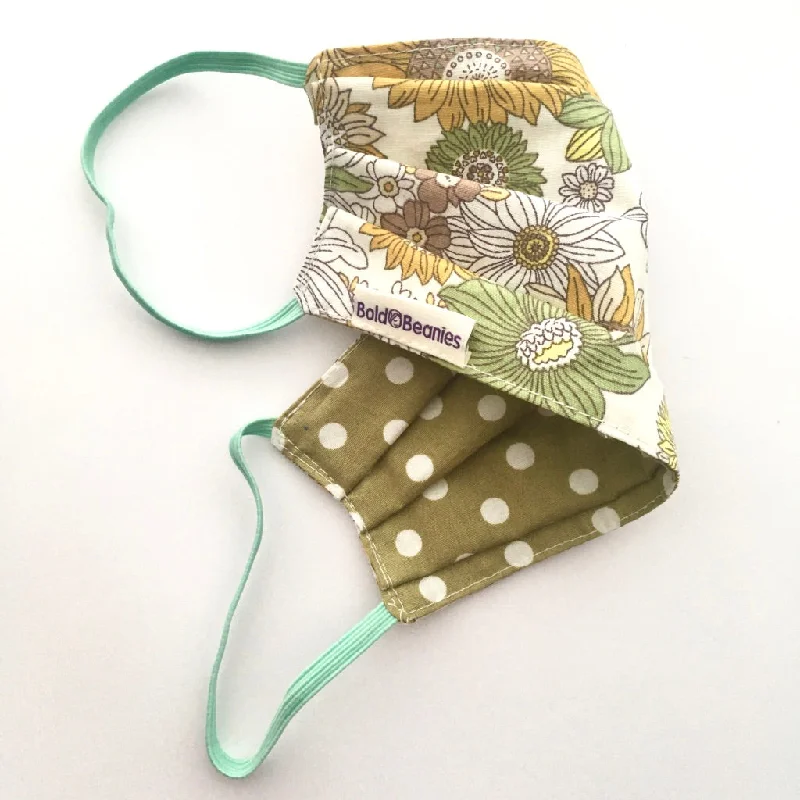 Minimalist cap for sleek simple style -Pretty Surgical-Style Face Mask Sunflower