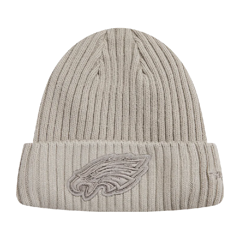 Retro baseball cap with classic team colors -NFL PHILADELPHIA EAGLES NEUTRAL BEANIE (TAUPE)