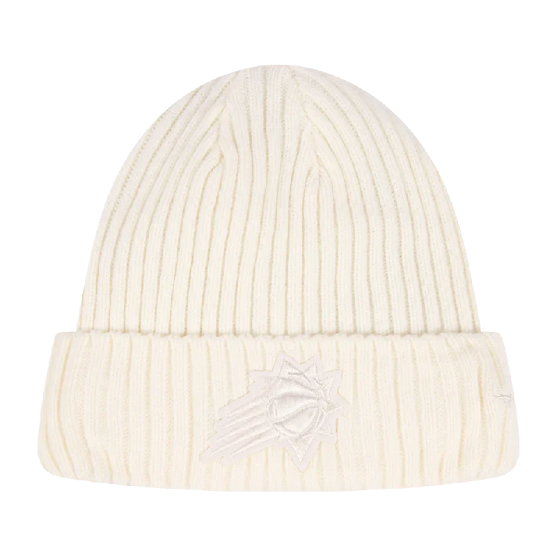 Wool trucker cap for warm stylish wear -NBA PHOENIX SUNS NEUTRAL BEANIE (EGGSHELL)