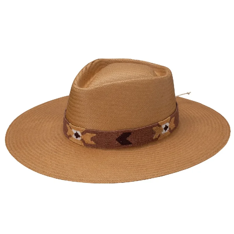 Classic straw sun hat for women with wide brim and stylish accent -Sol-Straw