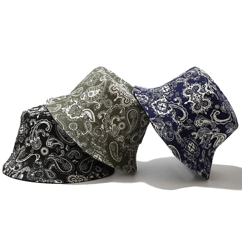 Wedding Bucket Hat for Ceremony -Cashew Flowers Reversible Bucket Hat