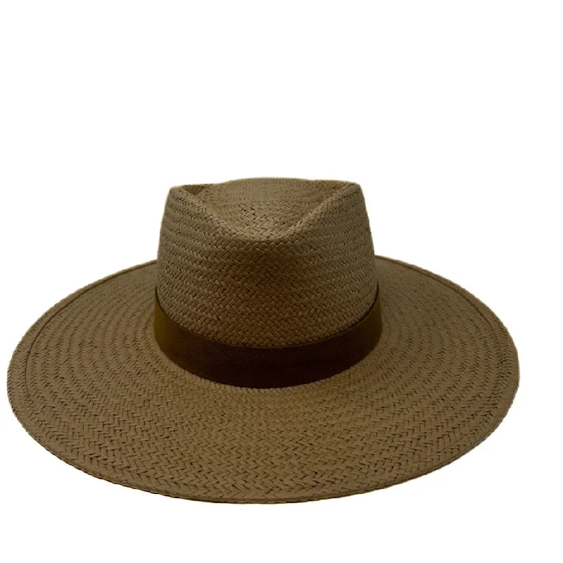 Luxury felt hat for sophisticated wardrobe additions -San pancho straw packable fedora natural