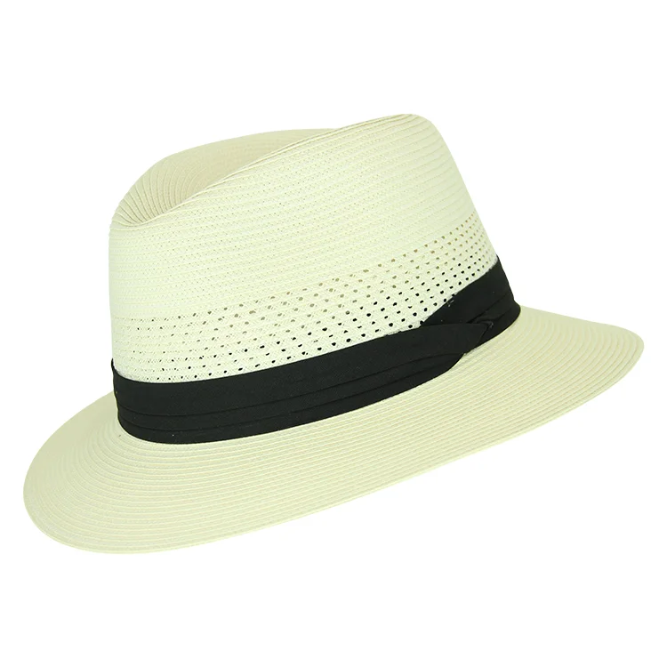 Fun and colorful straw hat for kids with playful designs for sunny days -Melbourne Hats Safari Poly - White