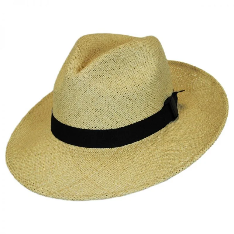 Classic felt hat for vintage-inspired outfits -Folding Panama Straw Fedora Hat