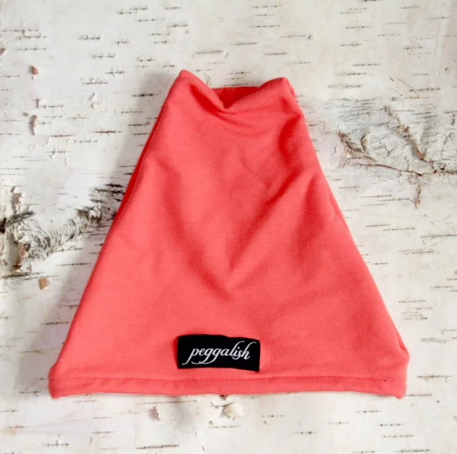 Washed denim cap for broken-in softness -Beanie Hat - Coral