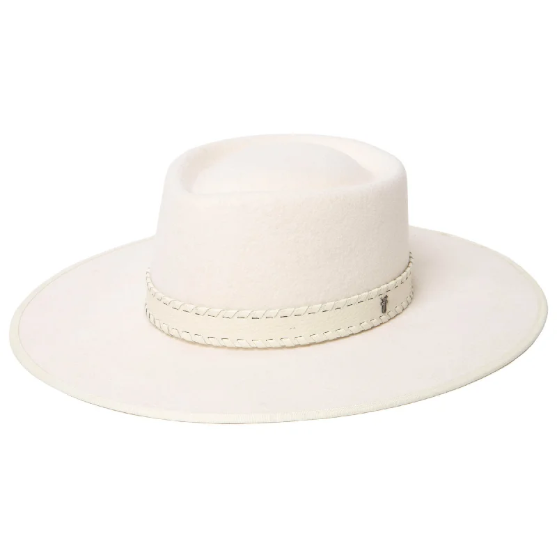 Classic felt hat with soft wool texture -Wool Fedora with Tonal Leather Band by FRYE