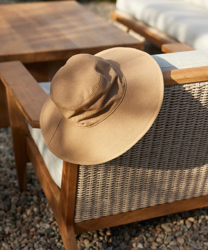 Stylish straw sun hat for women with a decorative bow for added elegance -Cotton Canvas Sun Hat