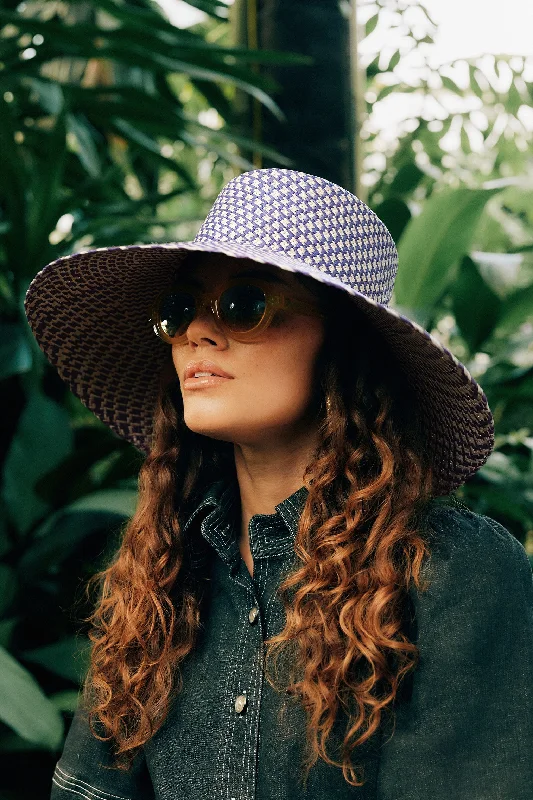 Chic straw bucket hat for women with floral accents for trendy summer look -Salcombe Panama