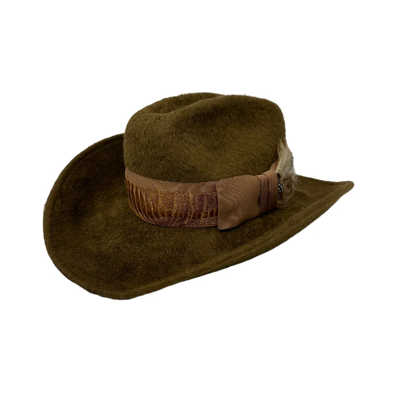 Designer wool felt hat for upscale appeal -Le Twat Furry Bronze