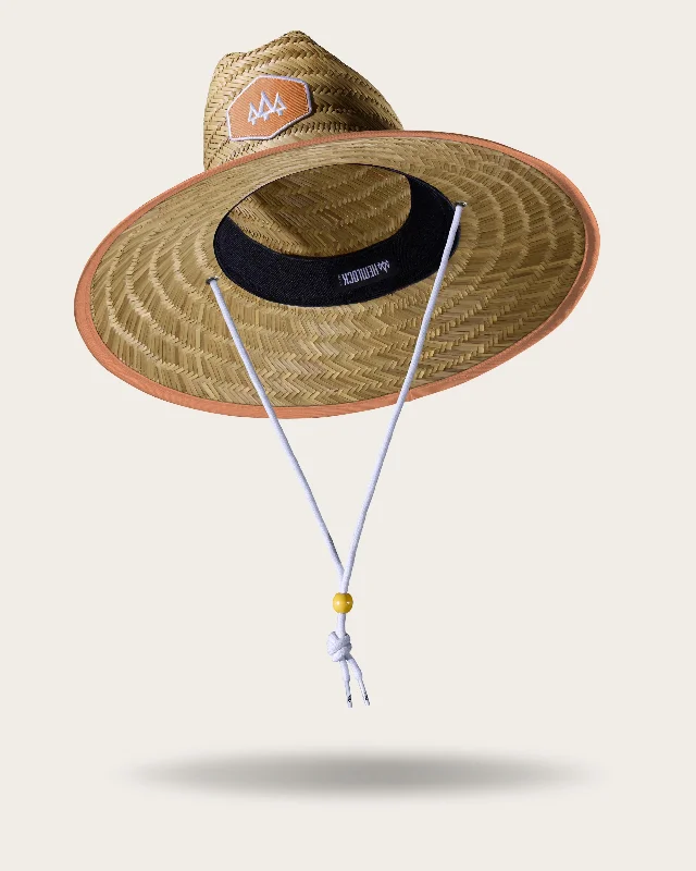 Eco-friendly straw hat for women with sustainable design and natural fibers -Tangerine