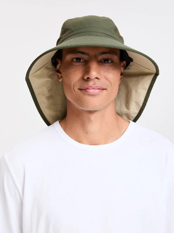 Stylish straw trilby for men with sharp lines and trendy vibe -Trekker Sun Hat UPF 50+ Legionnaire Style