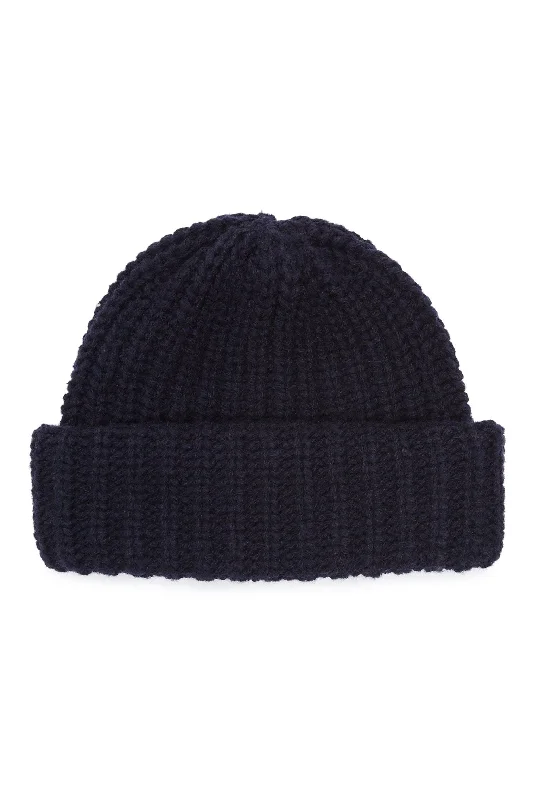 Sports fan cap with bold team colors -Lock x Joe Watchman Navy Cashmere Beanie