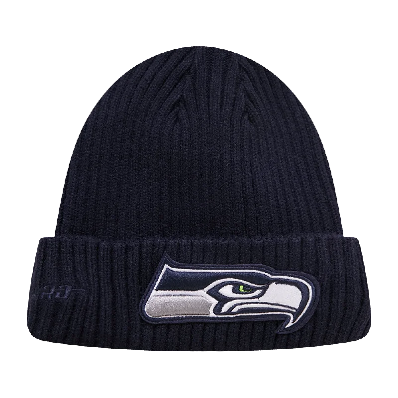 Trucker mesh cap for ventilated cool wear -NFL SEATTLE SEAHAWKS CLASSIC CORE UNISEX BEANIE (MIDNIGHT NAVY)