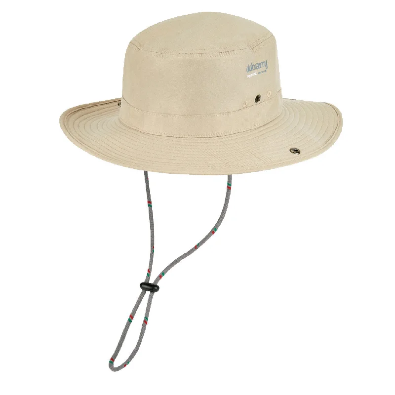 Vintage-inspired straw cloche hat for women with a retro and feminine design -Dubarry Genoa Brimmed Sun Hat Stone