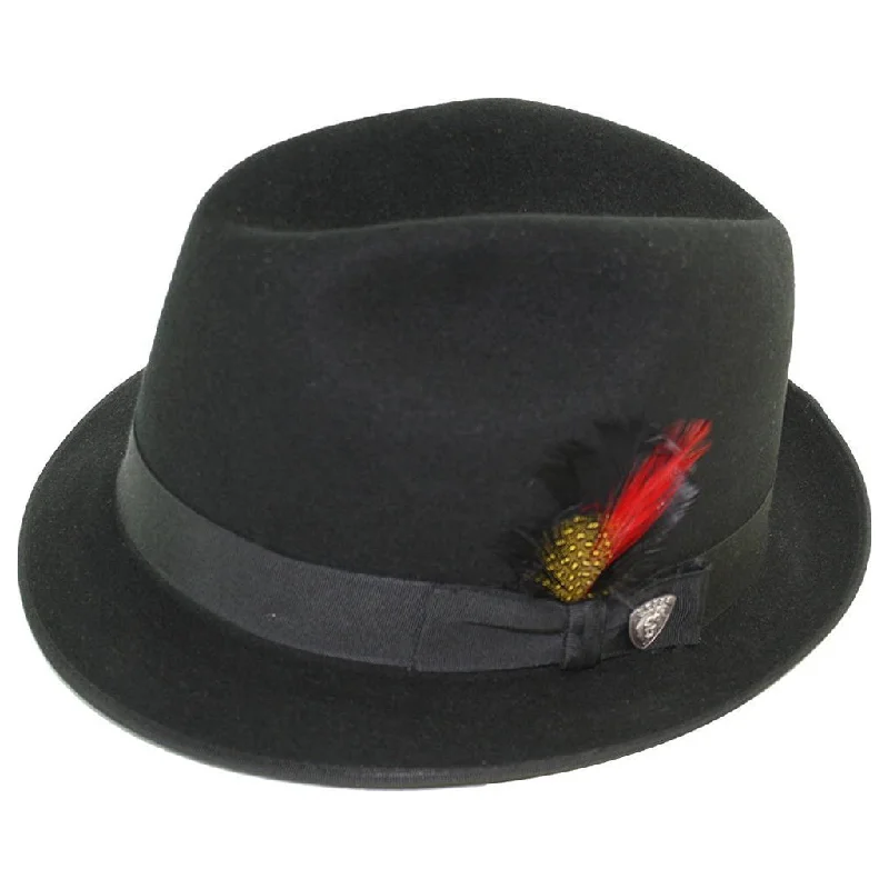 Luxury felt hat with fine wool blend -Dobbs Rocky Center Dent Wool Trilby Hat