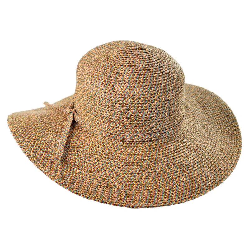 Trendy straw fedora hat for women with a modern, chic look for summer -Wholesale Sorbet Toyo Straw Sun Hat B2B Pre-Pack