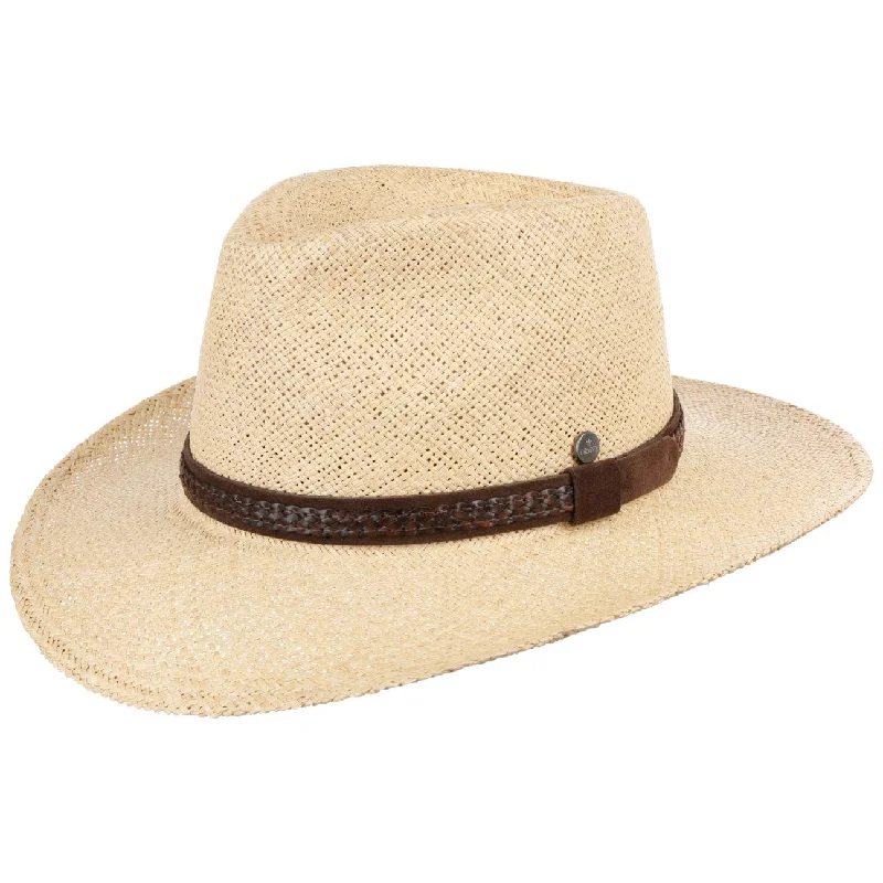 Natural straw hat for women with eco-friendly materials and breathable design -Walkerson Panama Hat by Lierys