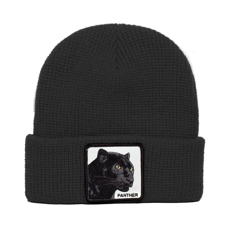 Wool sports cap for chilly game nights -Goorin Brothers Panther Vision Beanie - Black