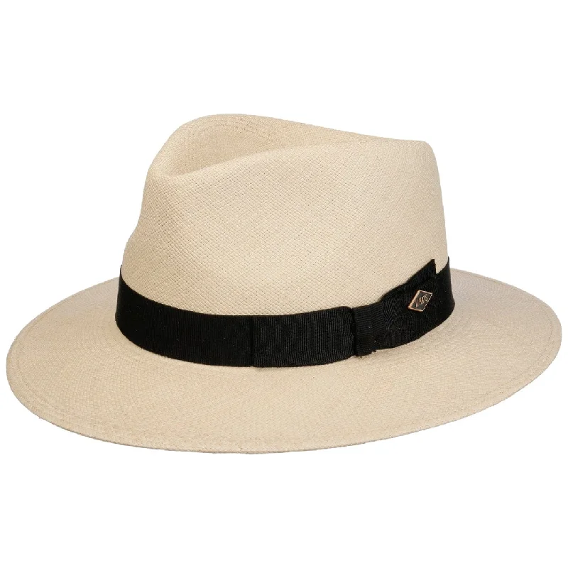 Beach-ready straw sun hat for women with adjustable chin strap and sun protection -Traveller Panama 10 by JJ Hats