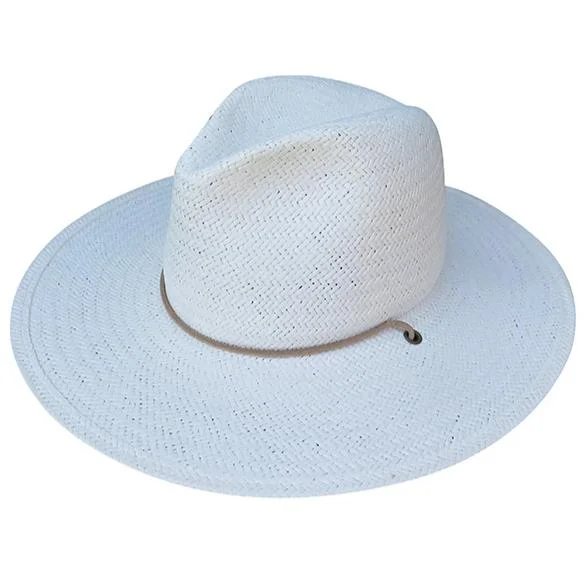 Lightweight wool felt hat for travel ease -SEDONA STRAW FEDORA WHITE