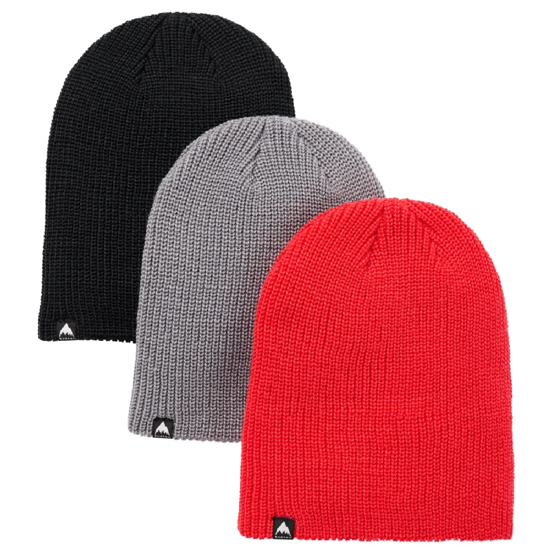 Classic cap with simple logo embroidery -Burton Recycled DND Beanie - 3 Pack 2024 - Kid's