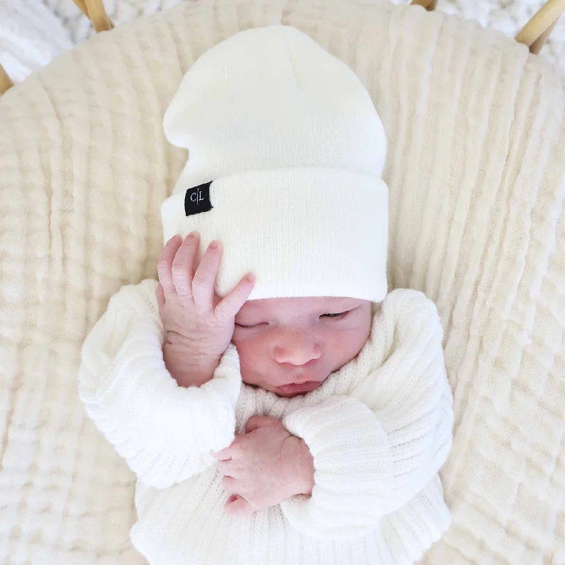 Stylish snapback cap for urban street style -Knit Baby Beanie | Pearl