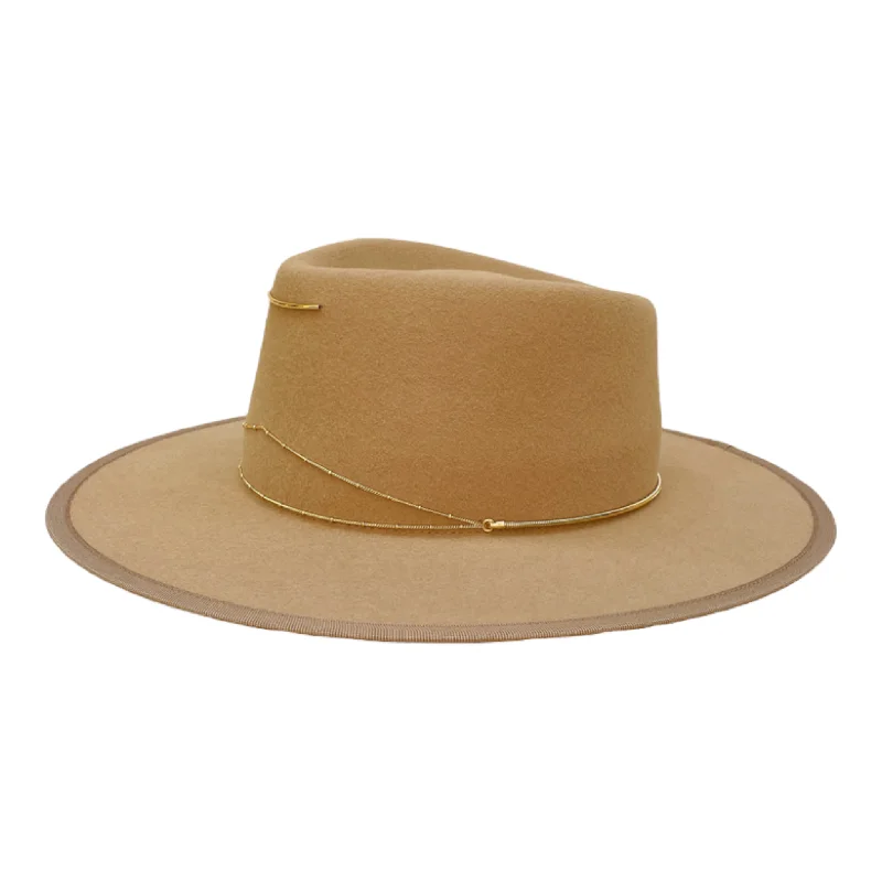 Rugged felt hat with weather-resistant finish -Anna - Sand