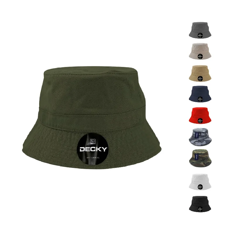 Beaded Bucket Hat for Decoration -Decky 961 Bucket Hats Relaxed Polo Caps Fishermans Buckets Cotton Blank