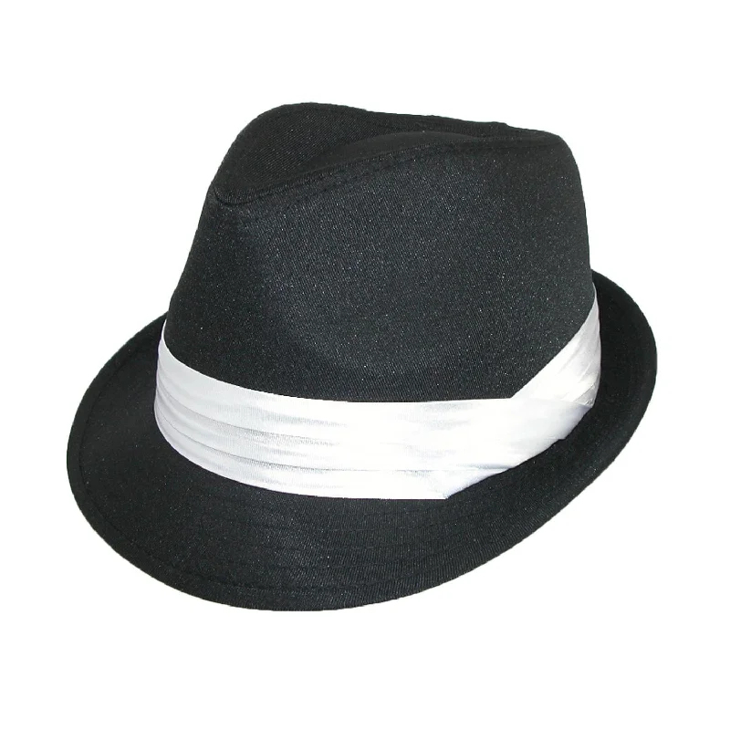 Vintage-style felt hat with subtle distressing -Kenny K Wedding Formal Dress Fedora Hat